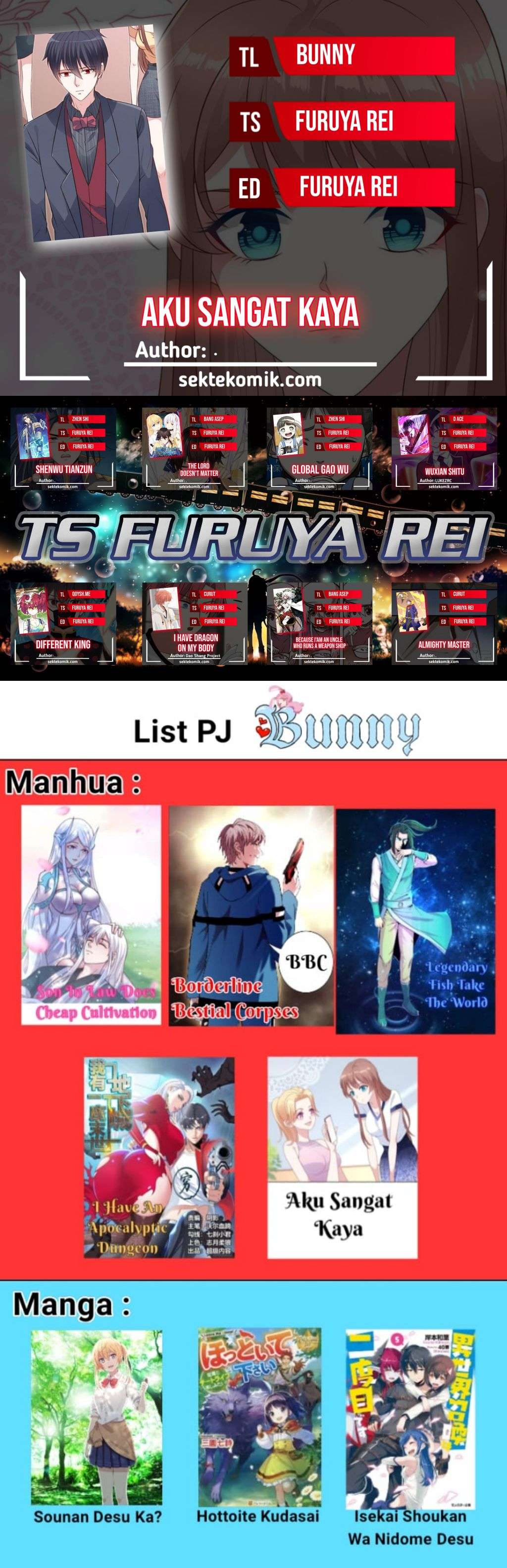 Me! Super rich! Chapter 65 Bahasa Indonesia